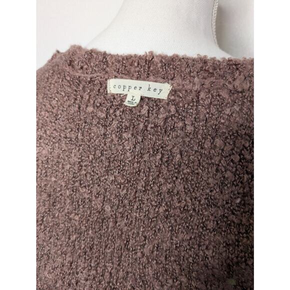 Copper Key Sweater Split Hem Womens Large Marled Blend Pullover Heathered - Picture 7 of 9